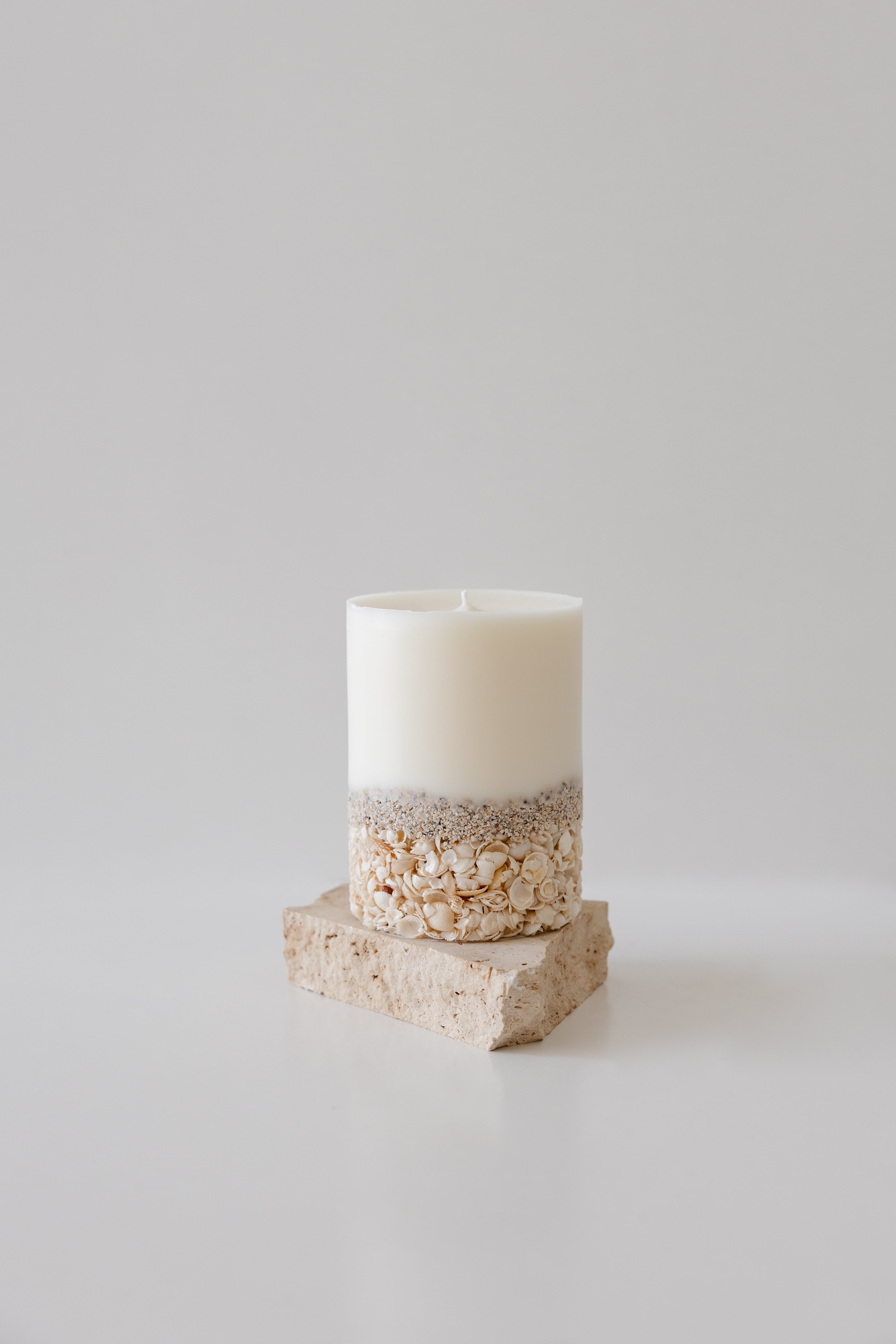Shark Bay Shell Pillar Candle