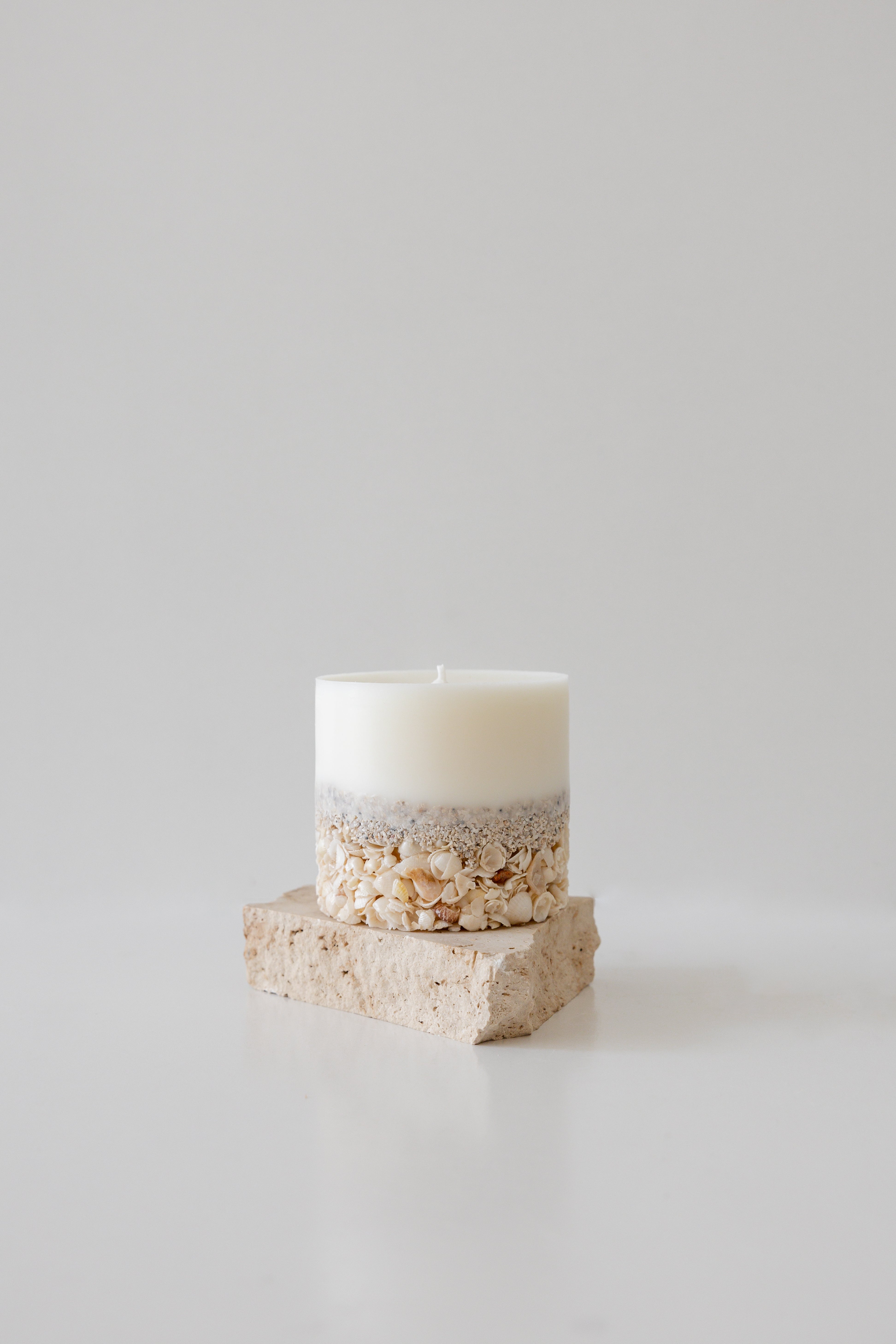 Shark Bay Shell Pillar Candle