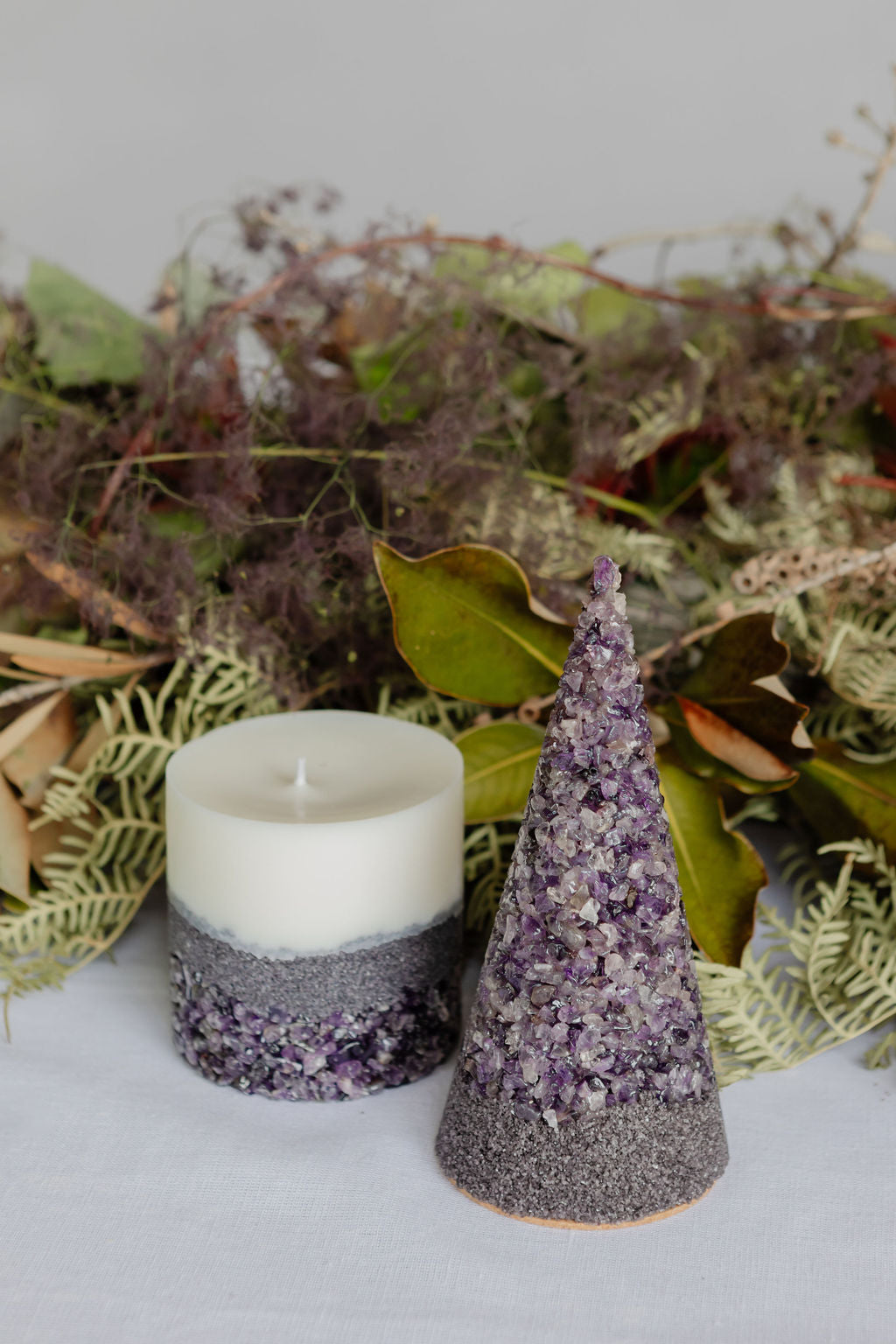 Amethyst Pillar Candle - Small