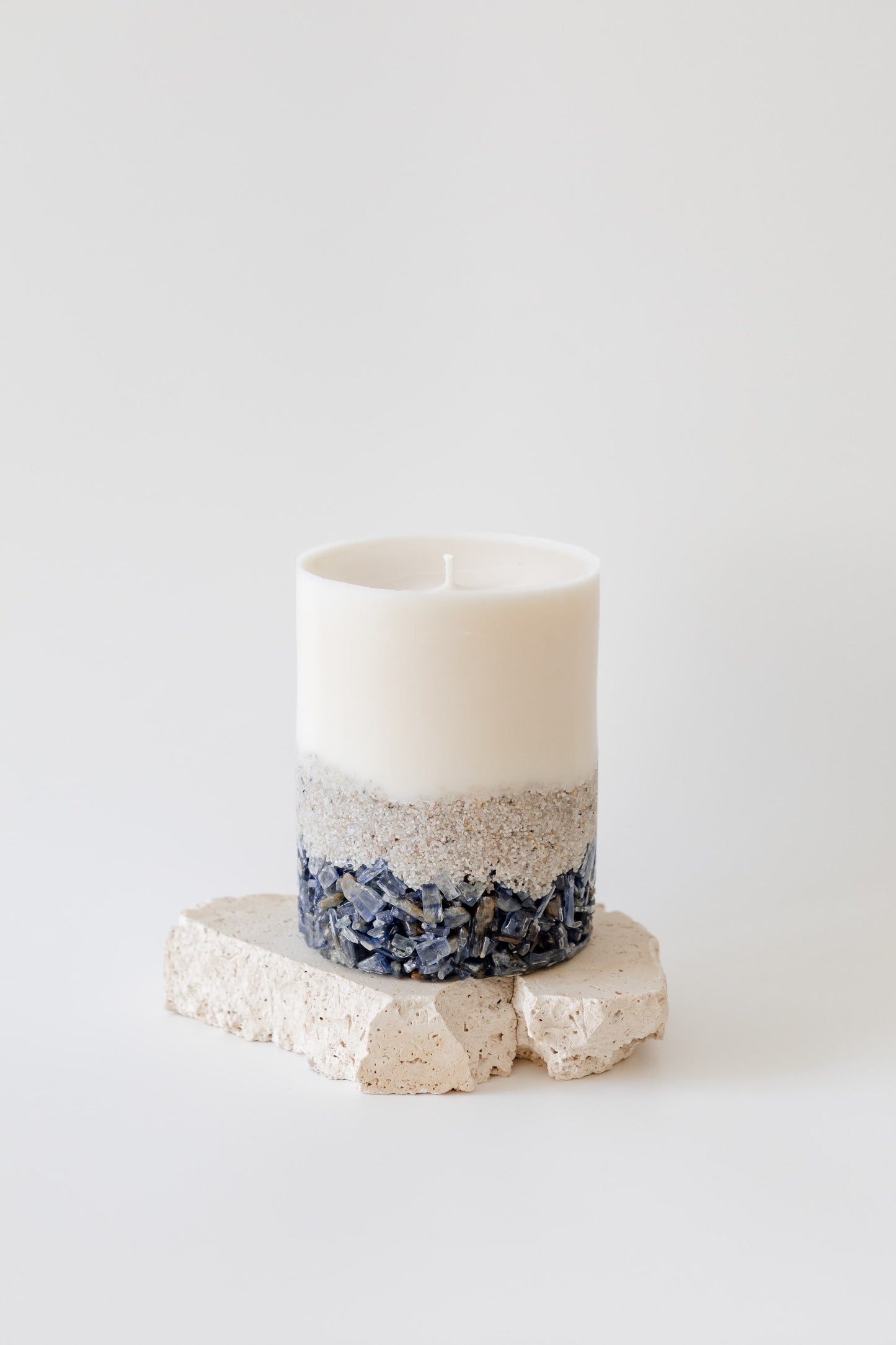 Blue Kyanite Pillar Candle